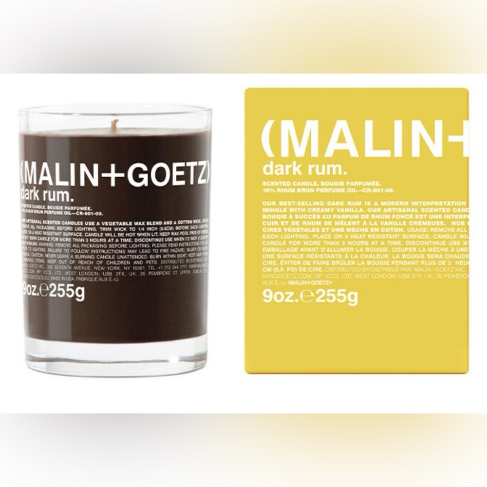 Dark Rum by Malin + Goetz for Unisex - 9 oz Candle